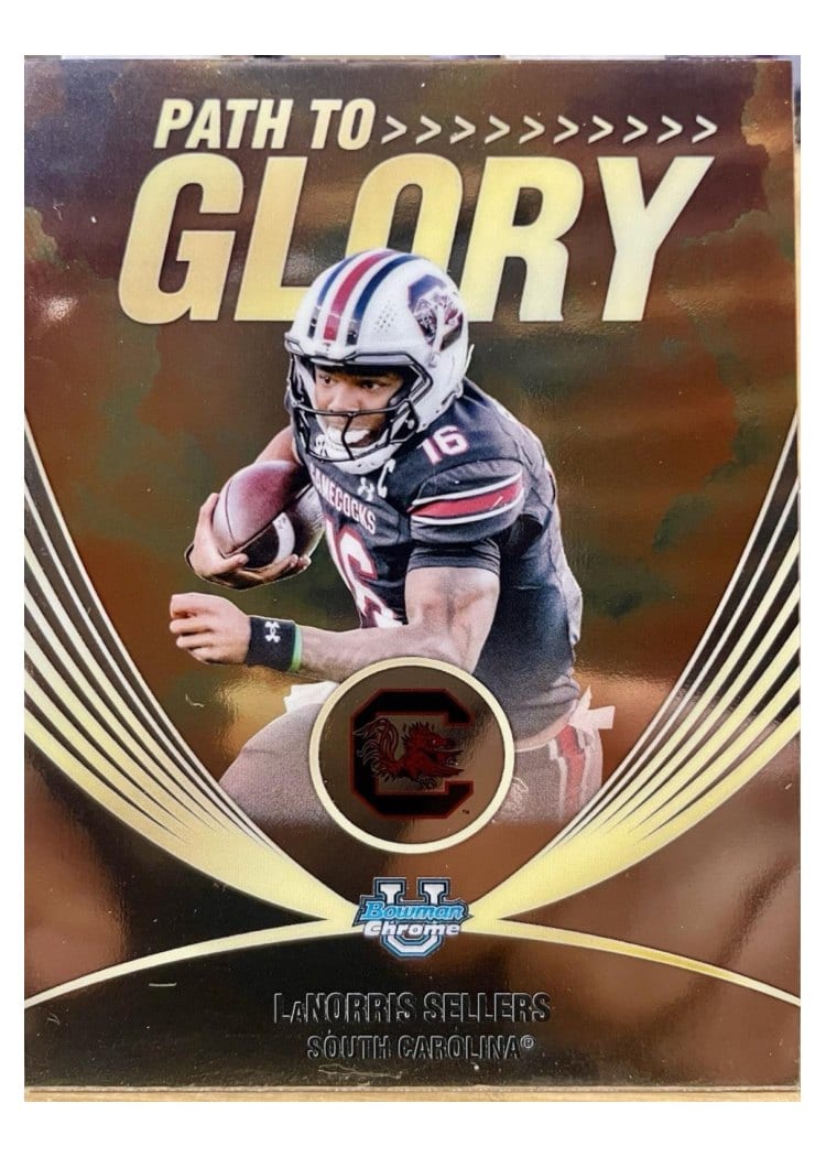 2025 Bowman University Chrome Path to Glory LaNorris Sellers #PG-5 card
