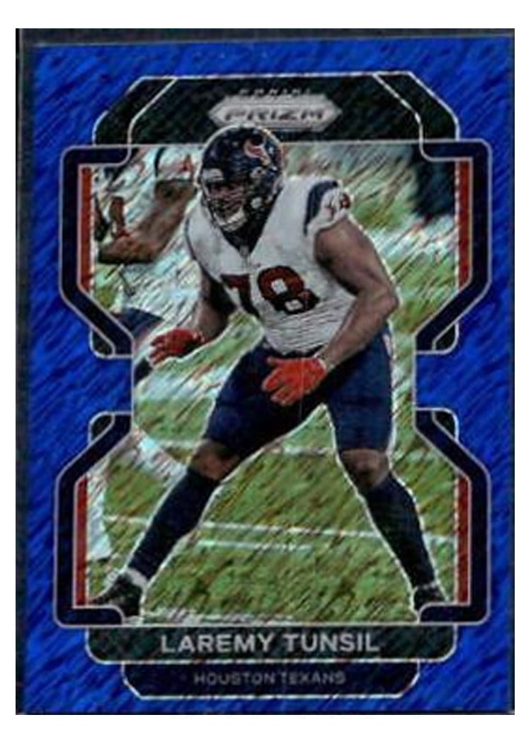 2021 Panini Prizm Base Set Laremy Tunsil Blue Shimmer #34 card