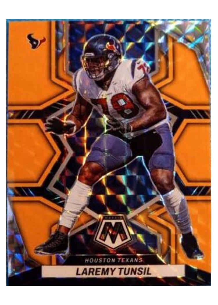 2022 Panini Mosaic Base Set Laremy Tunsil Reactive Orange #79 card