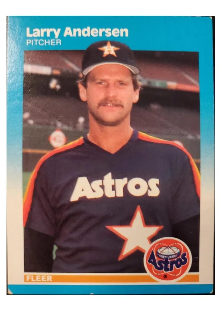 1987 Fleer Larry Andersen #49 card