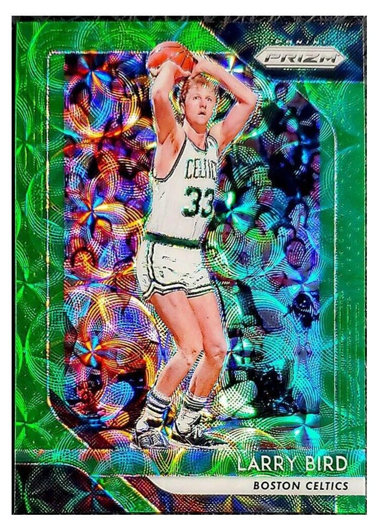 2018-19 Panini Prizm Base Set Larry Bird Green Choice Prizm #85 card