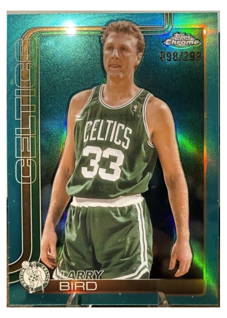 2025 Topps Chrome Larry Bird Teal Refractor #243 card