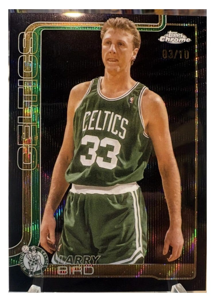 2025 Topps Chrome Larry Bird Black Refractor #243 card