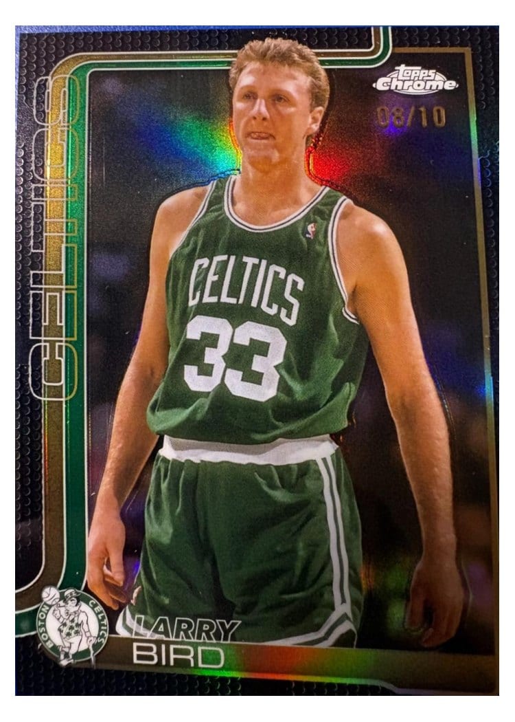 2025 Topps Chrome Larry Bird Black Basketball Refractor #243 card