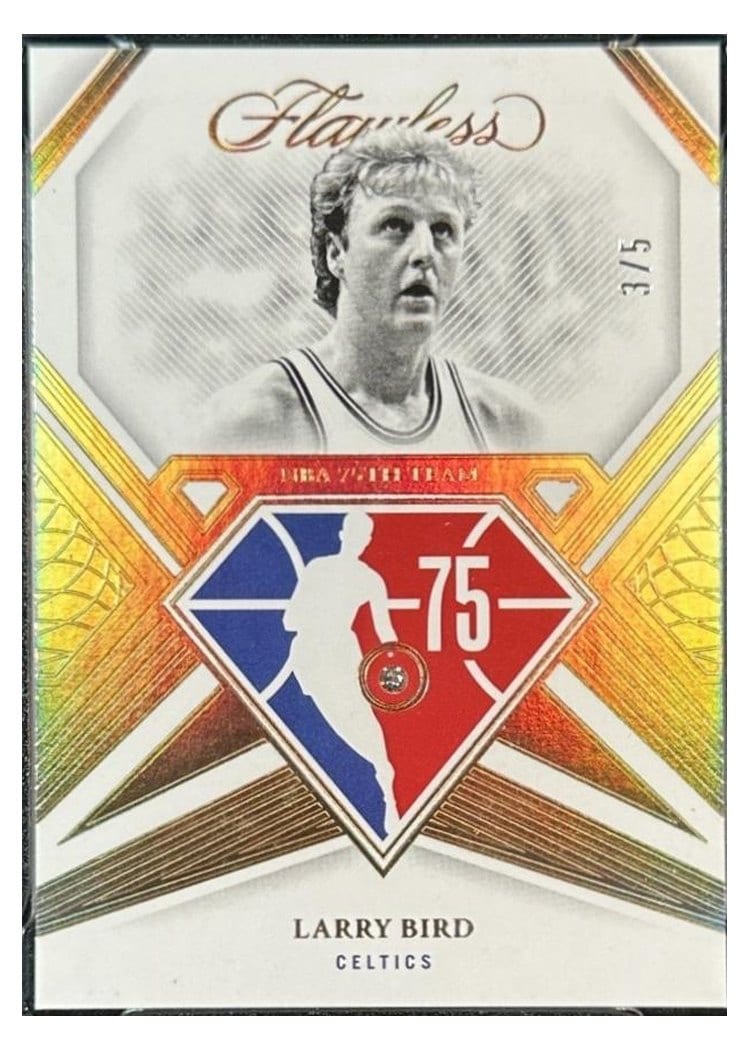2021-22 Panini Flawless Base Set Larry Bird NBA75 #110 card