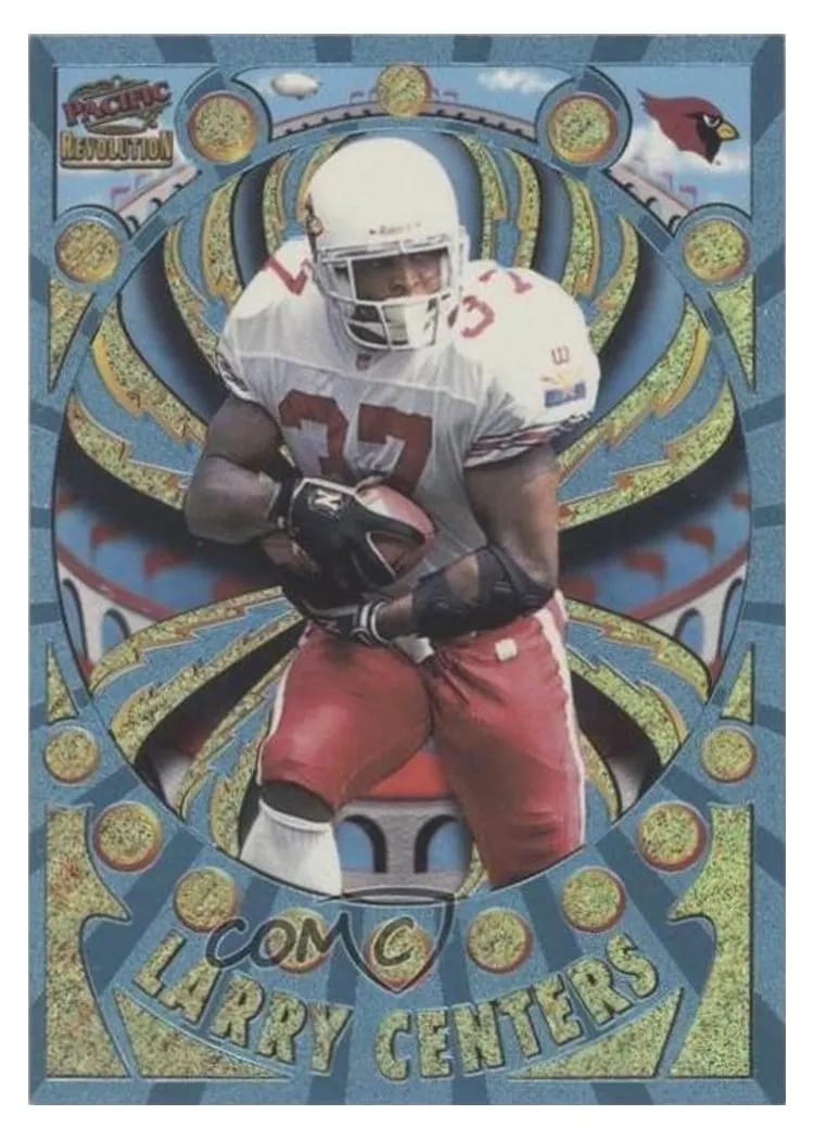 1997 Pacific Revolution Larry Centers Platinum Blue #1 card