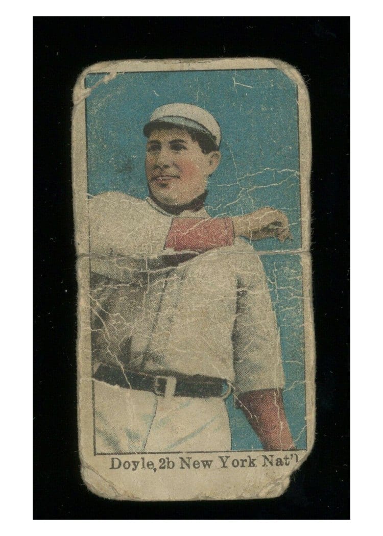 1909 E102 Set of 25 Larry Doyle Throwing card