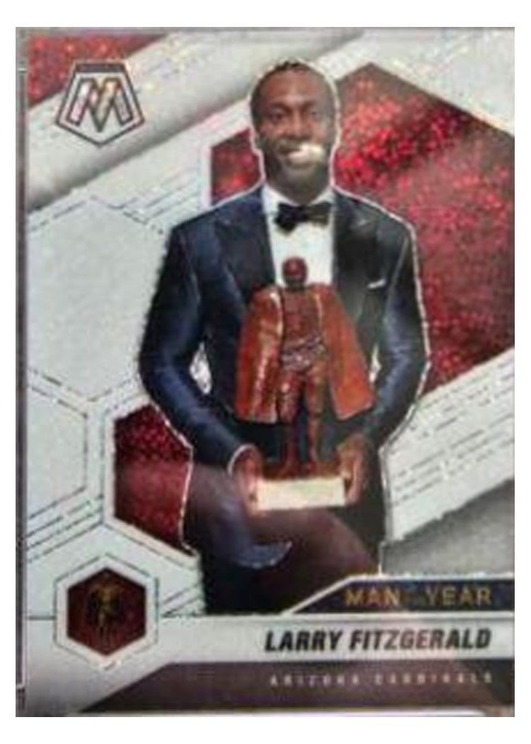 2021 Panini Mosaic Base Set Larry Fitzgerald White Sparkle #269 card