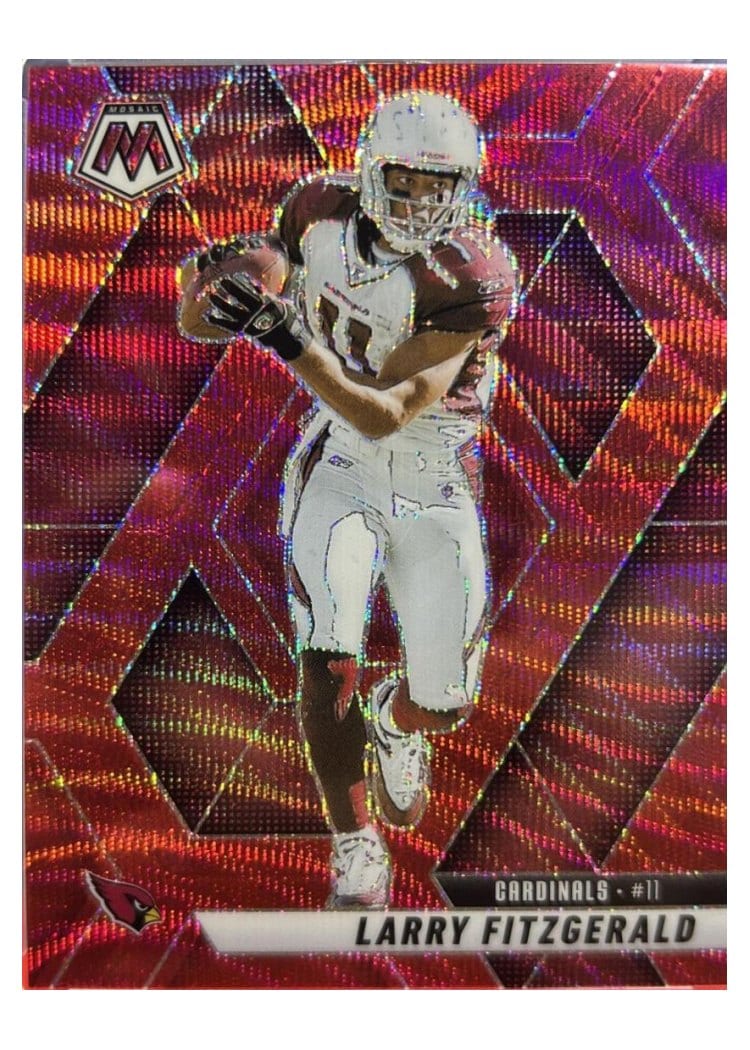 2025 Panini Mosaic Base Set Larry Fitzgerald Red Wave #47 card