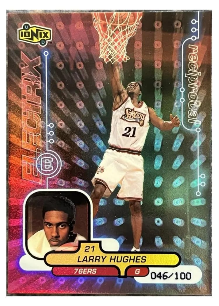 1998 Upper Deck Ionix Reciprocal Larry Hughes #R68 card