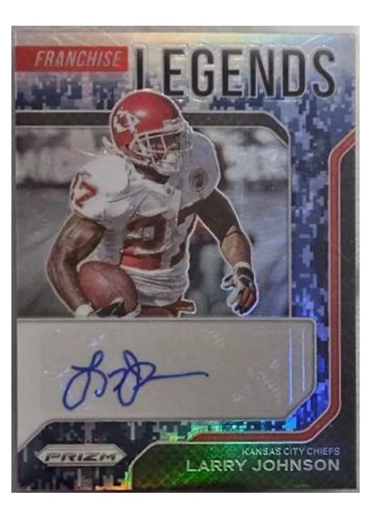 2021 Panini Prizm Franchise Legends Signatures Larry Johnson #FLS-LJ card