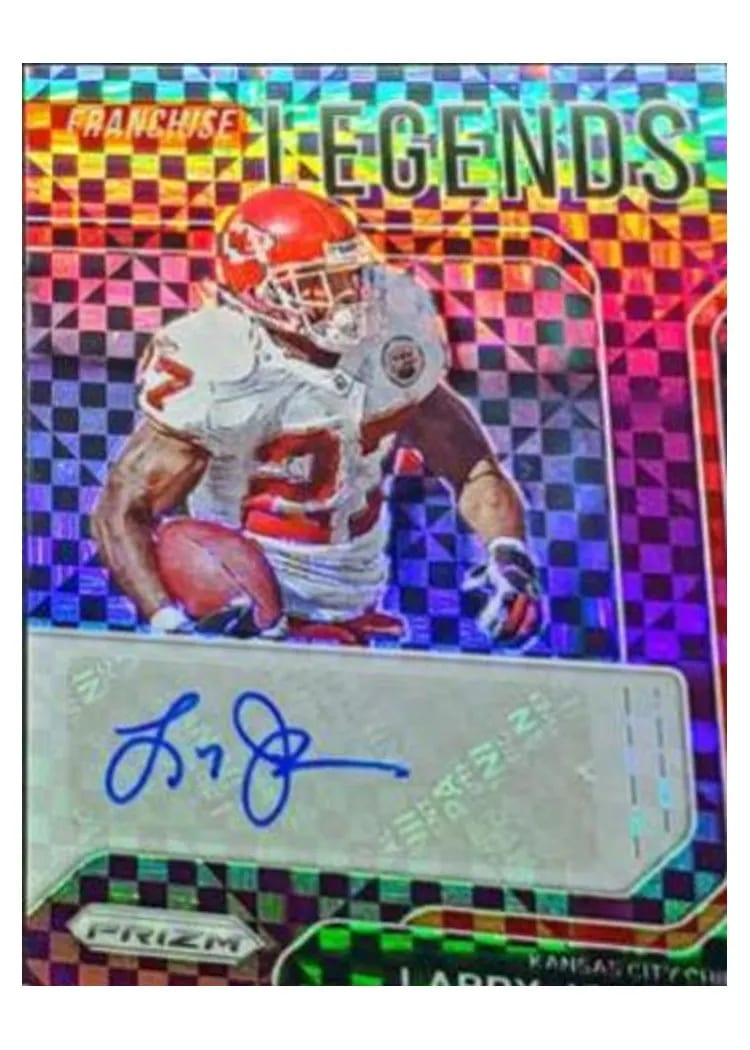 2021 Panini Prizm Franchise Legends Signatures Larry Johnson #FLS-LJ card
