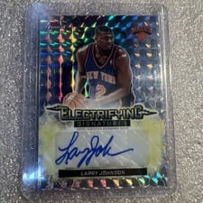 2025-26 Finest Electrifying Signatures Larry Johnson #ESG-LJ card