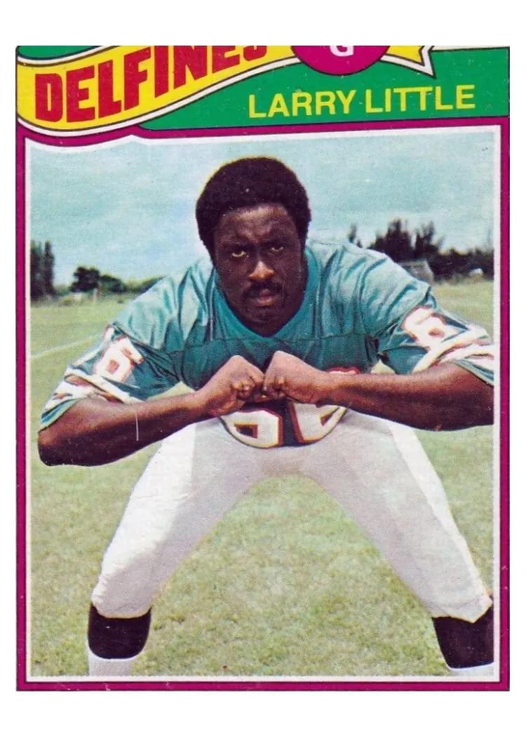 1977 Topps Mexican Larry Little #172 card