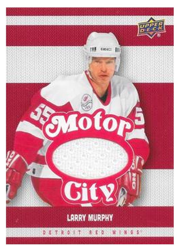 2025-26 Upper Deck Detroit Red Wings Centennial Motor City Materials Larry Murphy #MCM-LM card