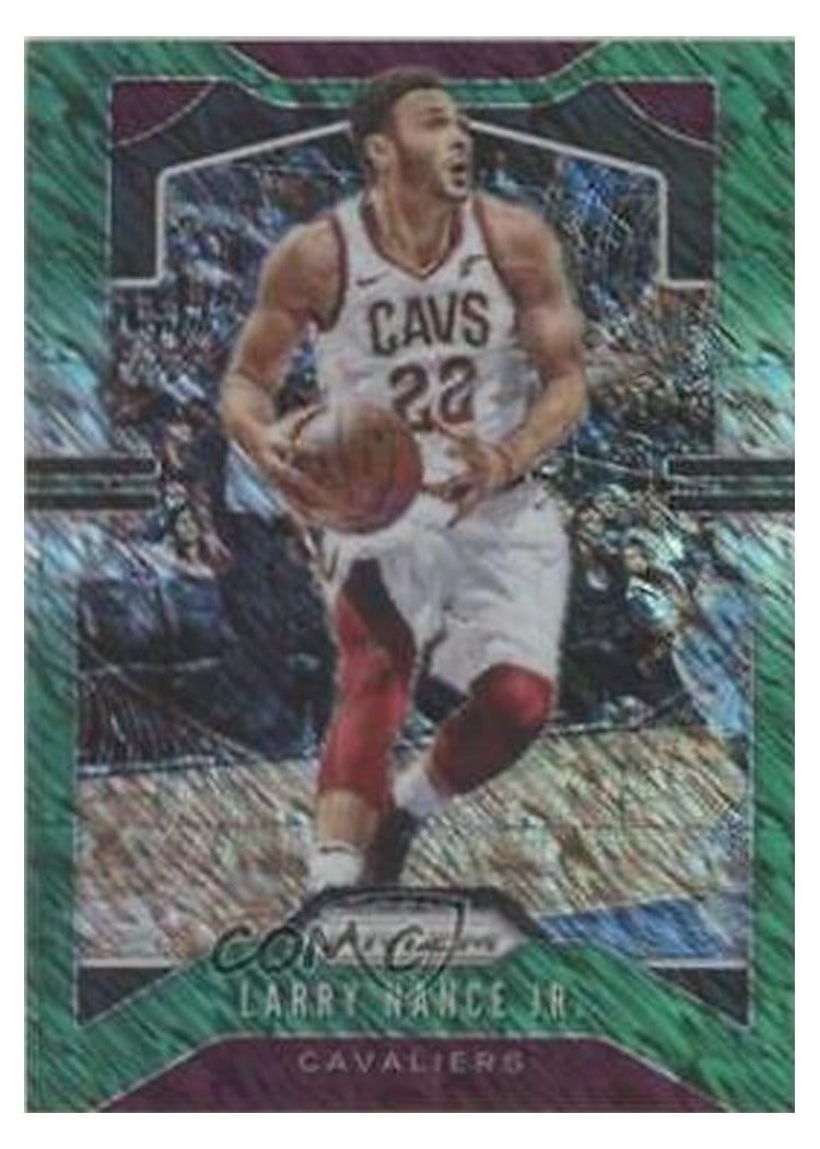 2019-20 Panini Prizm Base Set Larry Nance Jr. Green Shimmer Prizm #73 card