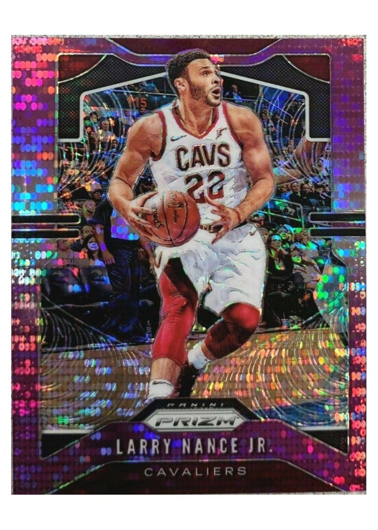 2019-20 Panini Prizm Base Set Larry Nance Jr. Purple Pulsar Prizm #73 card