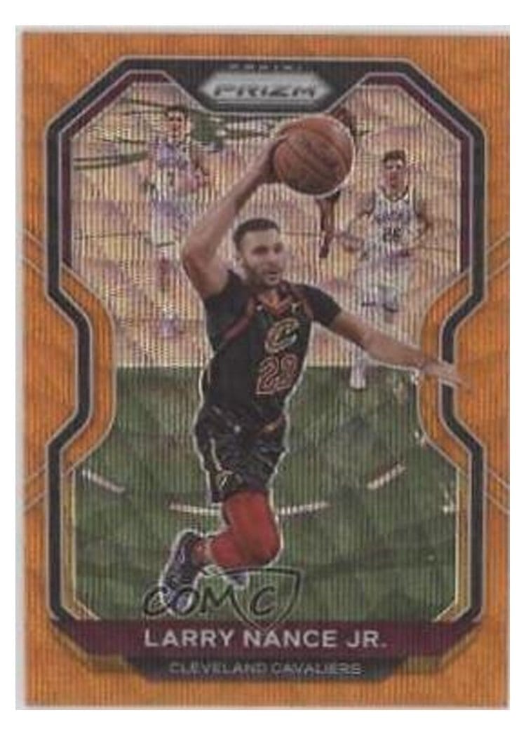 2020-21 Panini Prizm Base Set Larry Nance Jr. Orange Wave Prizm #191 card