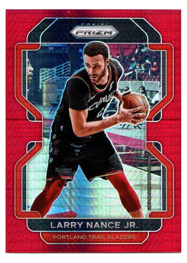 2021-22 Panini Prizm Base Set Larry Nance Jr. Orange Hyper Prizm #126 card