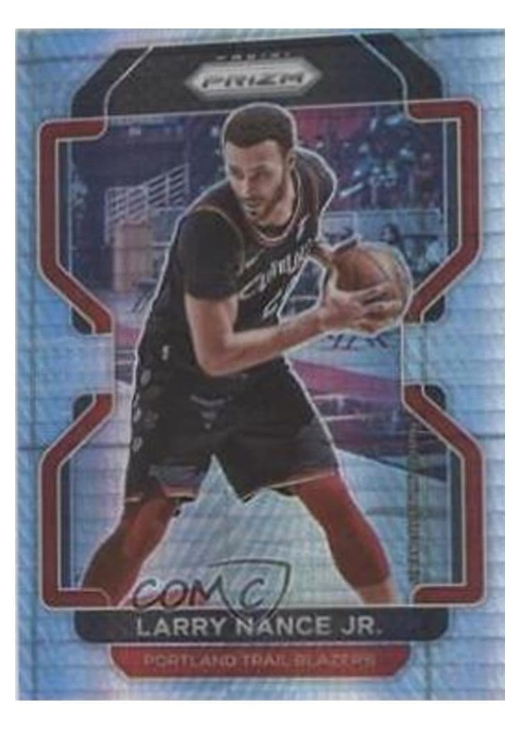 2021-22 Panini Prizm Base Set Larry Nance Jr. Hyper Prizm #126 card