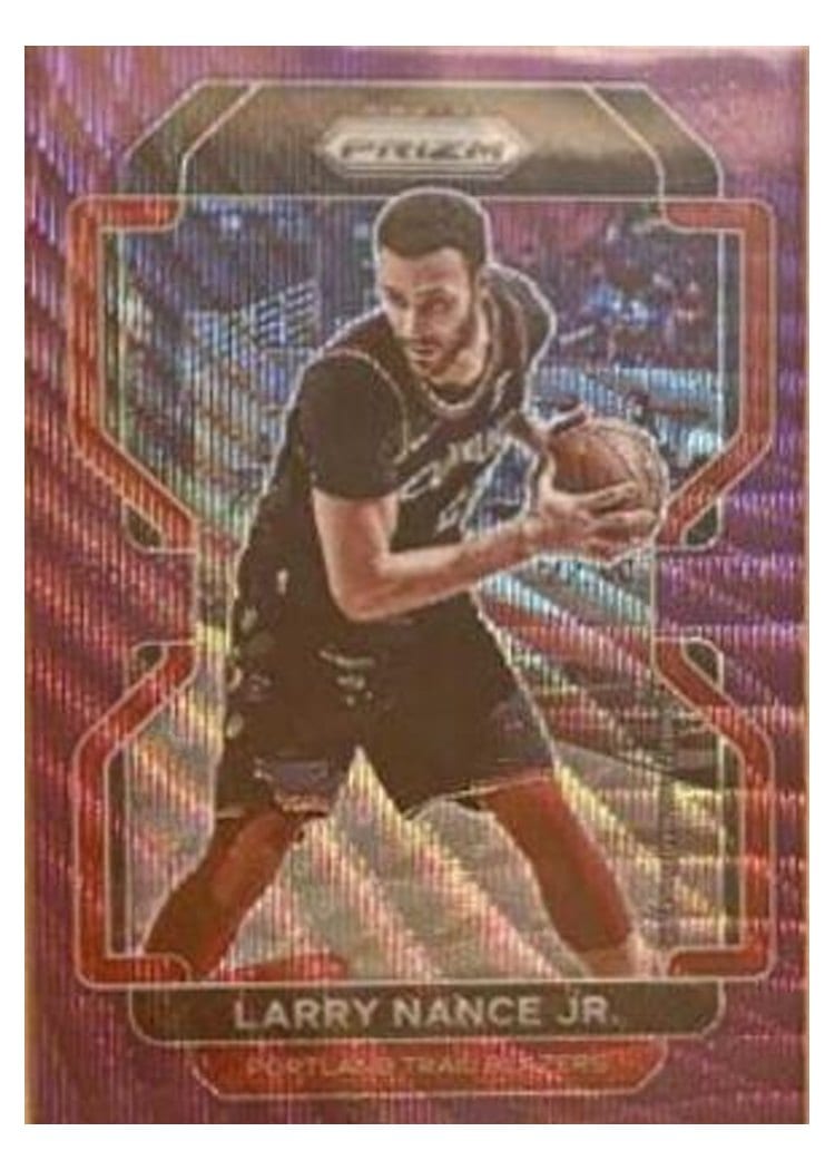 2021-22 Panini Prizm Base Set Larry Nance Jr. Purple Wave #126 card
