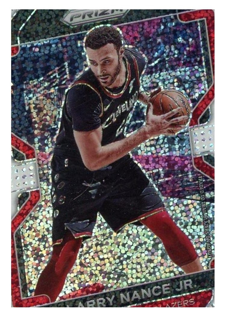 2021-22 Panini Prizm Base Set Larry Nance Jr. White Sparkle Prizm #126 card