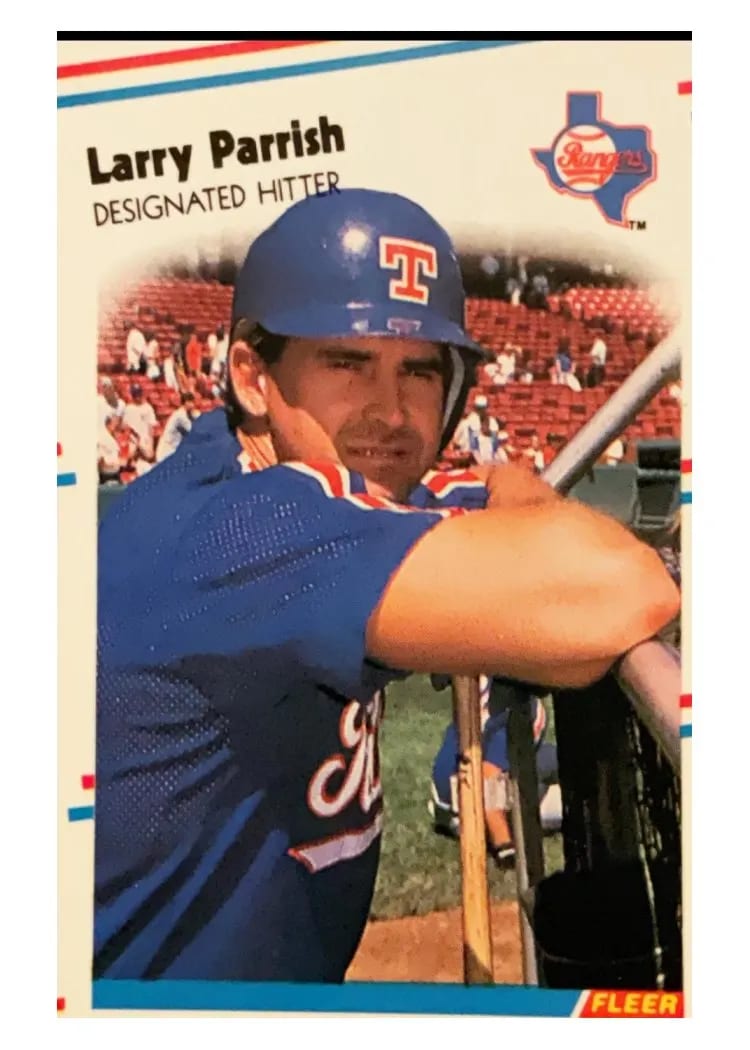1988 Fleer Mini Larry Parrish #57 card