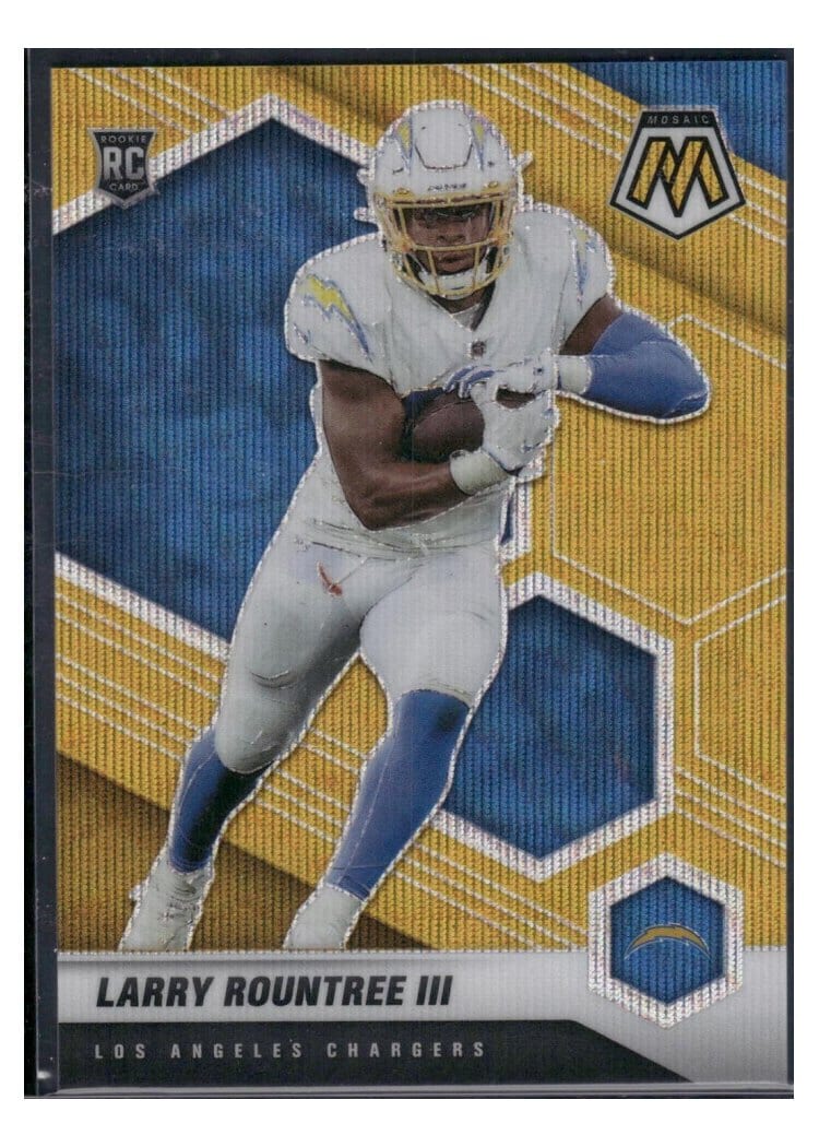 2021 Panini Mosaic Base Set Larry Rountree III Gold Wave Mosaic #378 card