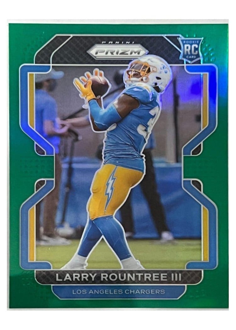 2021 Panini Prizm Base Set Larry Rountree III Green Prizm #401 card
