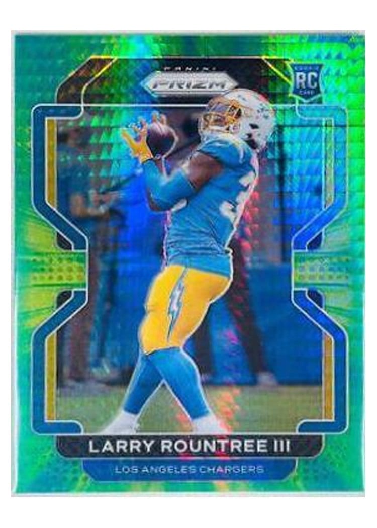2021 Panini Prizm Base Set Larry Rountree III Hyper Prizm #401 card