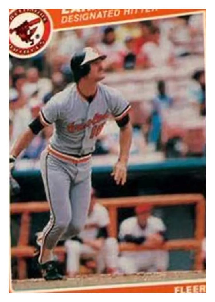 1985 Fleer Update Larry Sheets #U-101 card