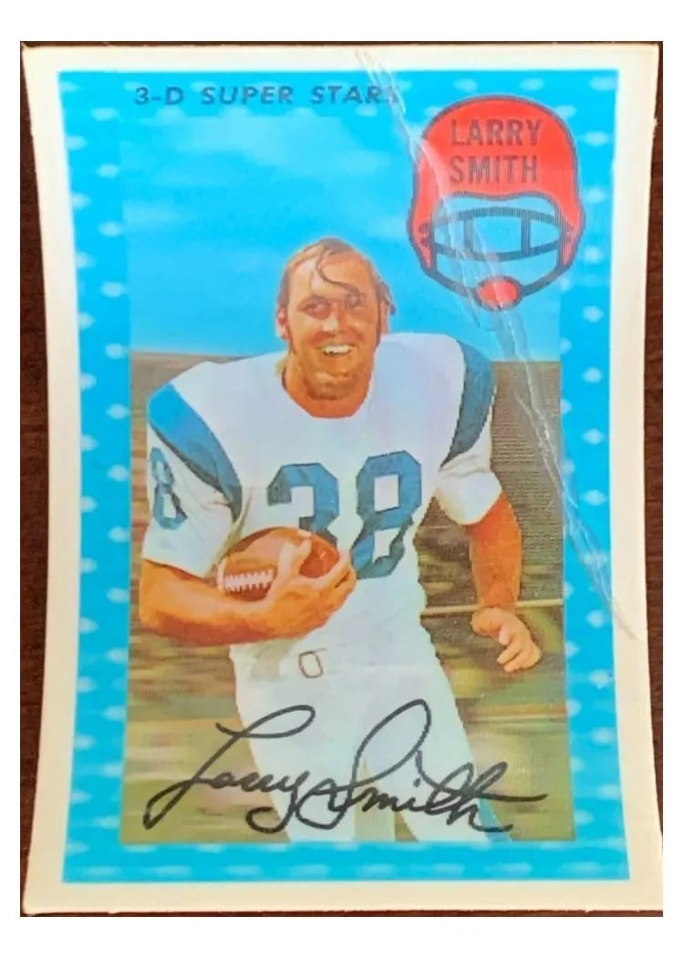 1971 Kellogg's Larry Smith #42 card
