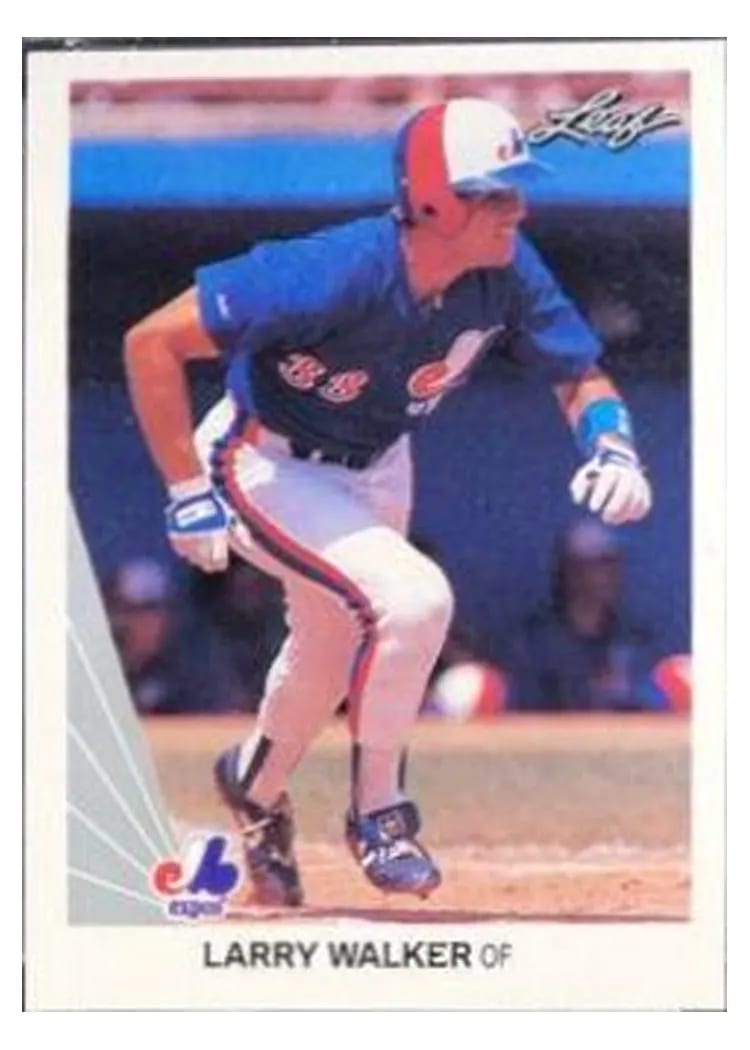 1990 Leaf Larry Walker #325 card