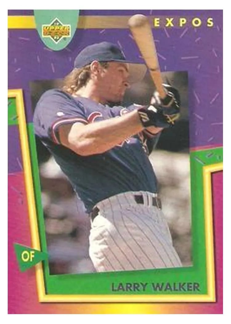 1993 Upper Deck Fun Pack Larry Walker #98 card