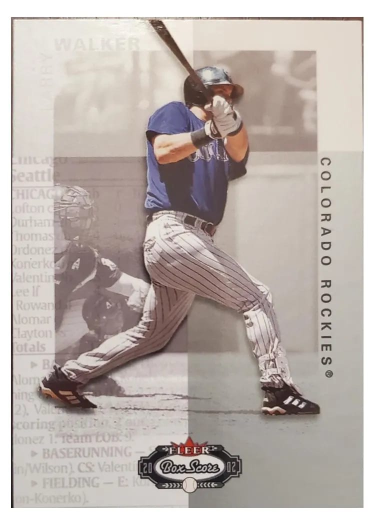 2002 Fleer Box Score Larry Walker #9 card