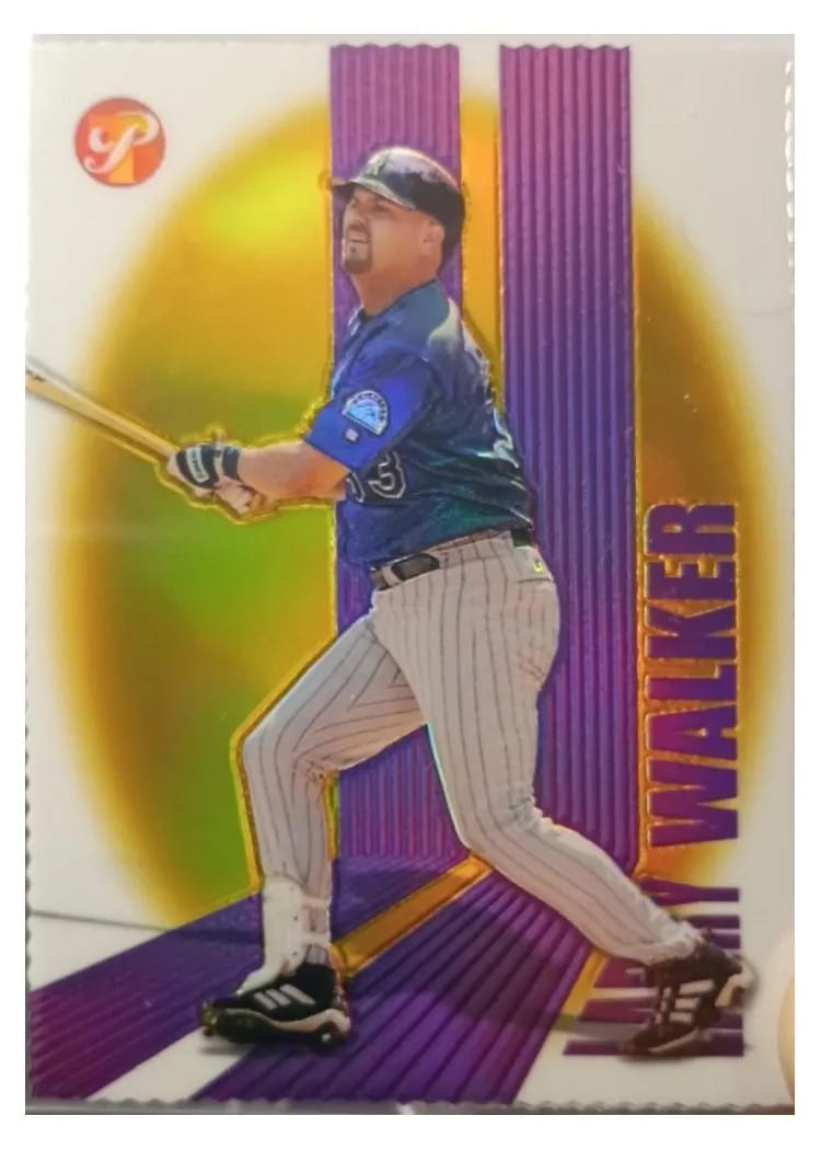 2004 Topps Pristine Larry Walker Gold Refractor #15 card