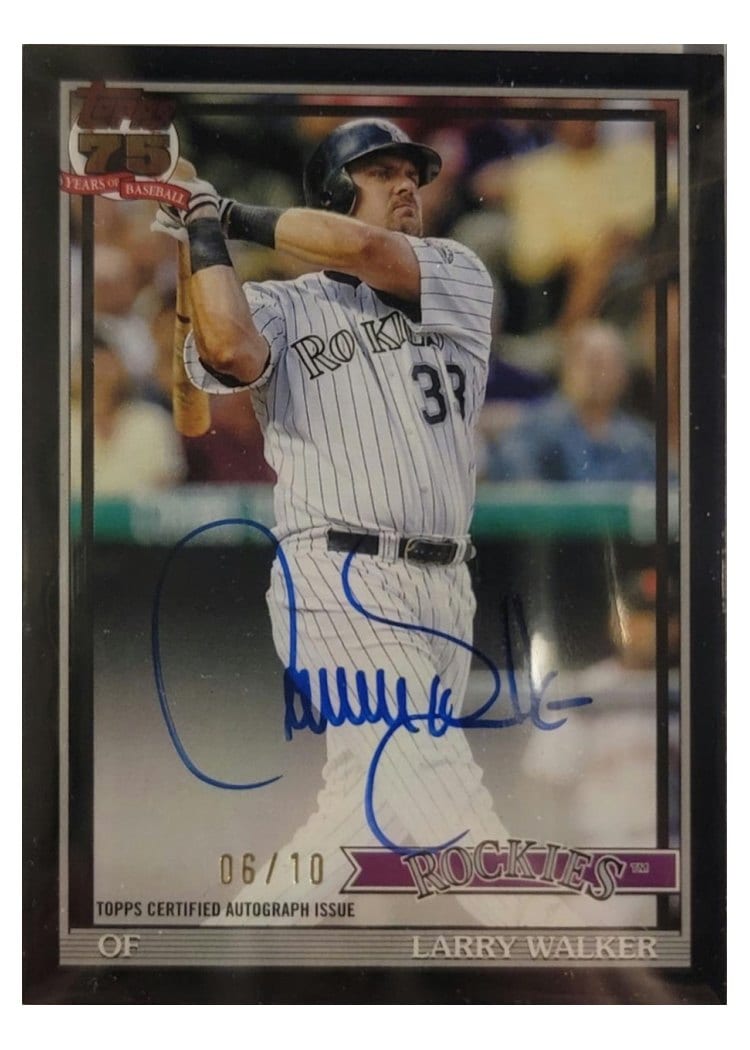 2026 Topps 1991 Topps Autographs Larry Walker #91A-LWA card