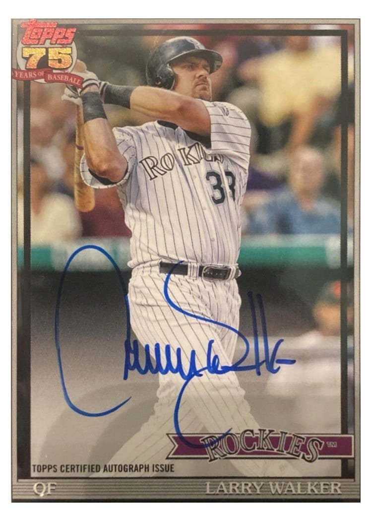 2026 Topps 1991 Topps Autographs Larry Walker #91A-LWA card
