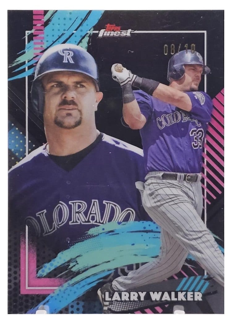 2026 Topps Finest Larry Walker Black Refractor #323 card