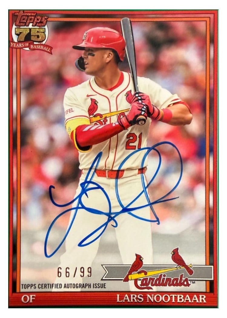 2026 Topps 1991 Topps Autographs Lars Nootbaar #91A-LN card
