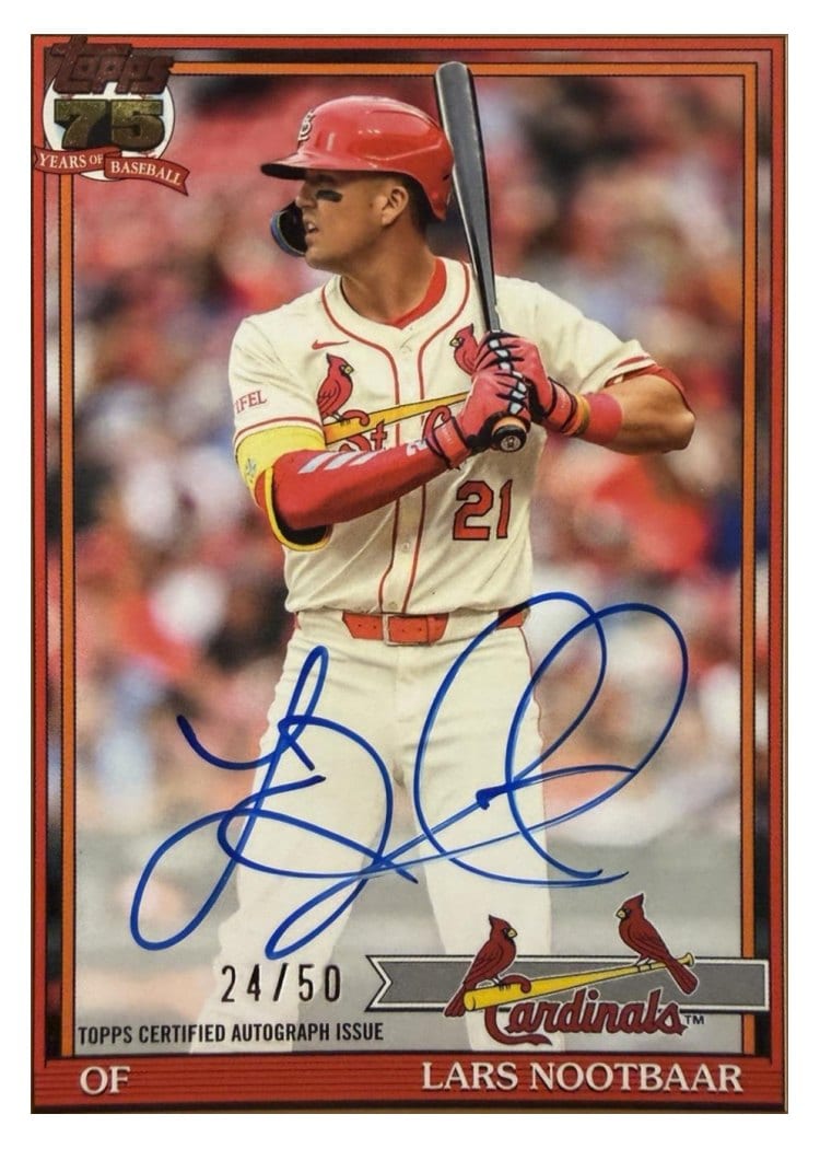 2026 Topps 1991 Topps Autographs Lars Nootbaar #91A-LN card