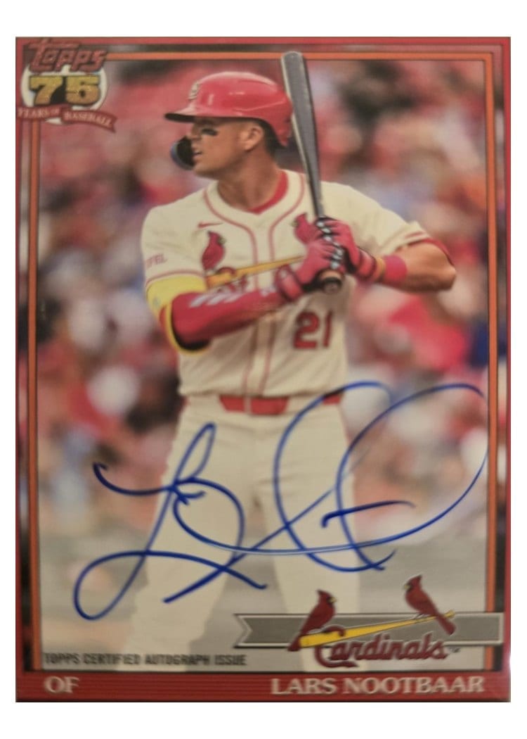 2026 Topps 1991 Topps Autographs Lars Nootbaar #91A-LN card