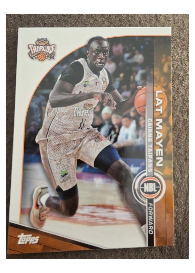 2023-24 Topps Chrome NBL Base Set Lat Mayen #25 card