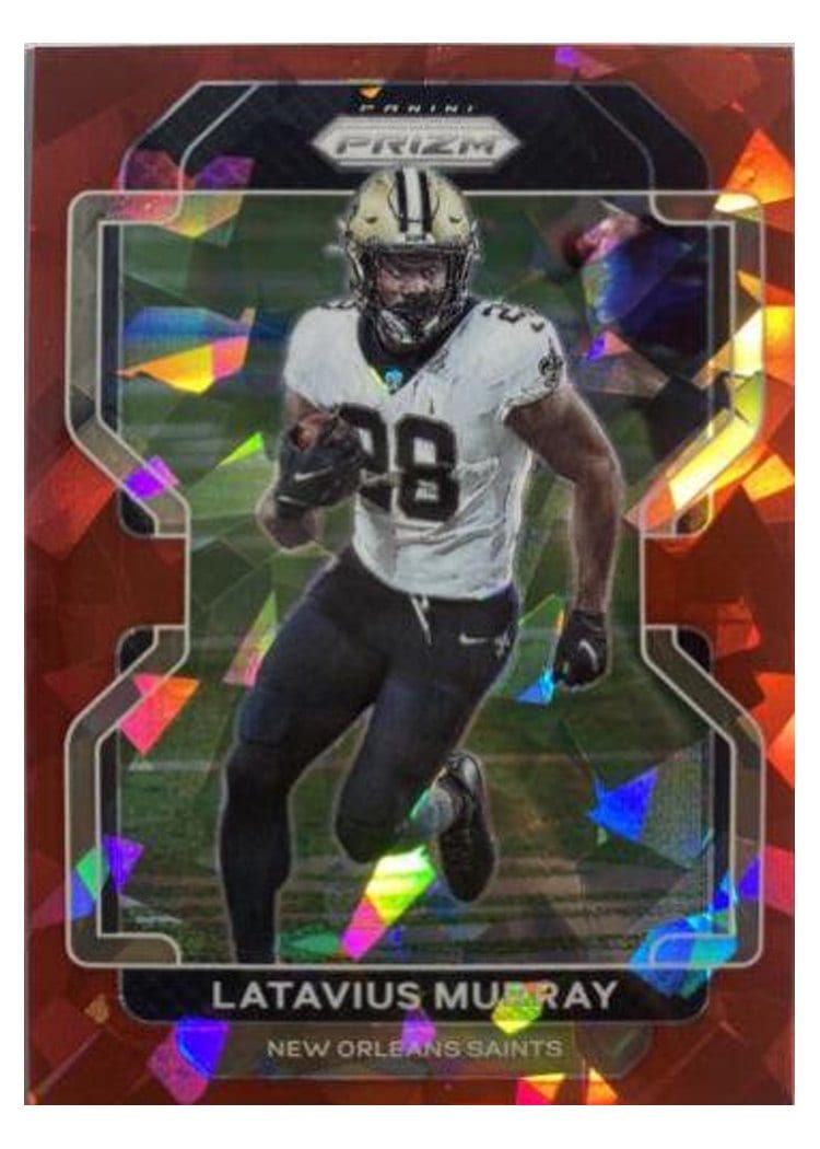 2021 Panini Prizm Base Set Latavius Murray Red Ice Prizm #305 card