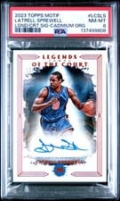 2023-24 Topps Motif Legends of the Court Signatures Latrell Sprewell #LCS-LS card