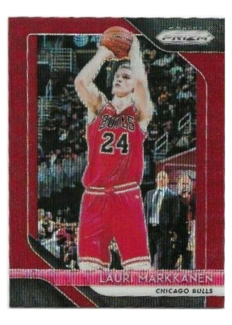 2018-19 Panini Prizm Base Set Lauri Markkanen #110 card