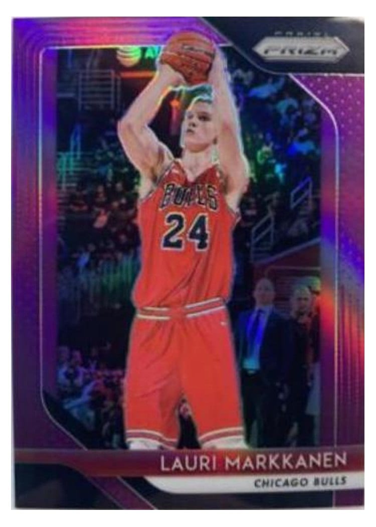 2018-19 Panini Prizm Base Set Lauri Markkanen Purple Prizm #110 card