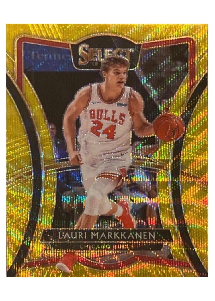 2019-20 Panini Select Base Set Lauri Markkanen Gold Wave #163 card