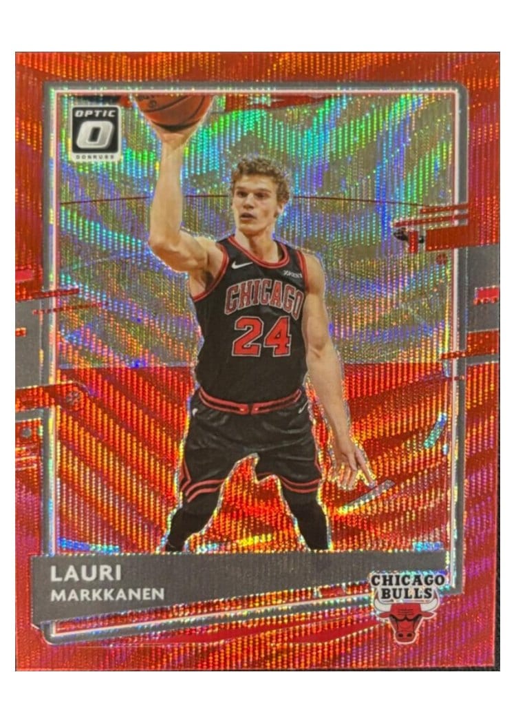2020-21 Donruss Optic Base Set Lauri Markkanen Red Wave #85 card