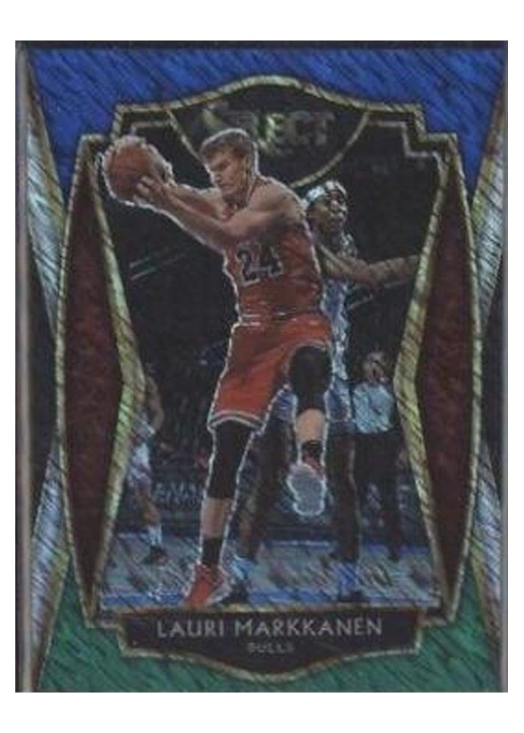 2020-21 Panini Select Base Set Lauri Markkanen Blue White Green Flash #162 card